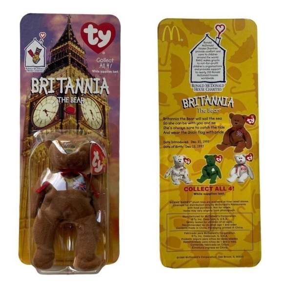 TY Beanie Babies Glory Maple Britannia Bear 1999 Tush Tag Error 1993 Set of 3 - Picture 11 of 12